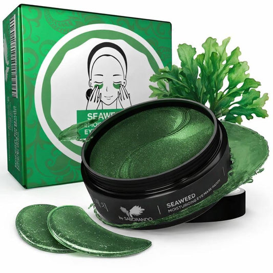 Korean Skincare 60 Stück Algen Augenpads | Gegen Augenringe & Falten, Augenmaske Mit Kollagen & Hyaluron, Gesichtspflege Gegen Tränensäcke, Feuchtigkeitsspendende Augenpflege Pads by